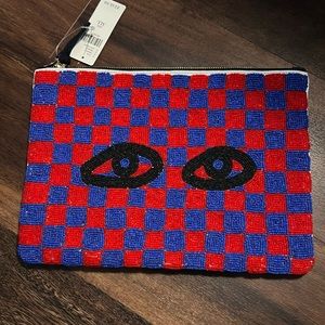 Clare V. Beaded Eyes Clutch